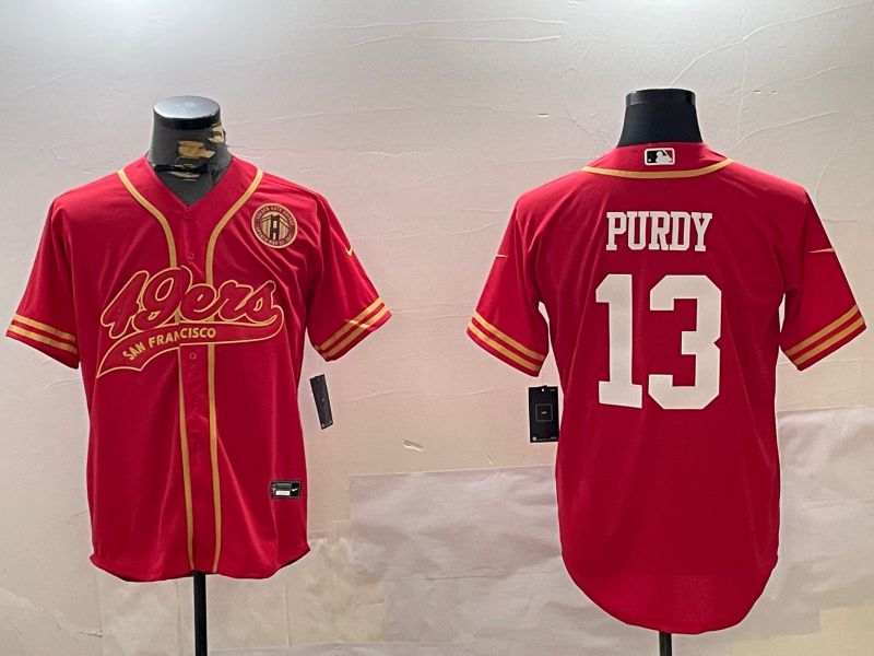 Men San Francisco 49ers #13 Purdy Red Joint Name 2024 Nike Limited NFL Jersey style 12093->san francisco 49ers->NFL Jersey